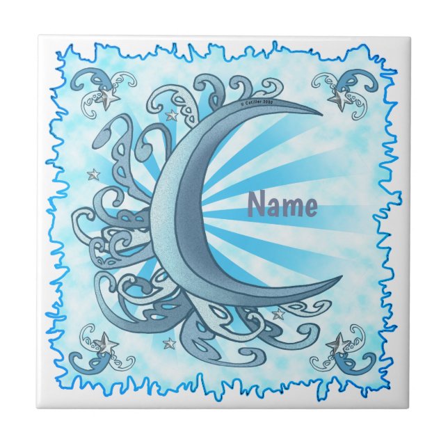 Azulejo Luna creciente Scrolly (Frente)