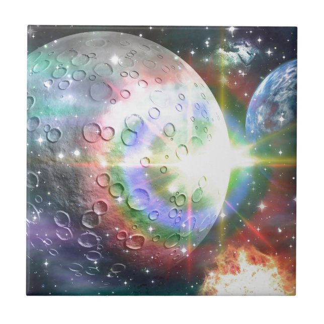Azulejo luna de arco iris (Frente)