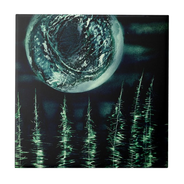 Azulejo Luna del bosque (Frente)