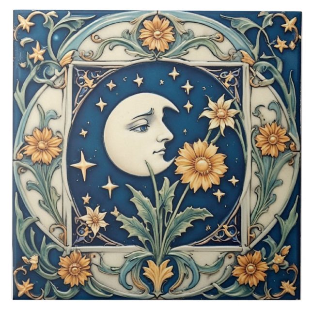 Azulejo Luna Floral Vintage (Frente)
