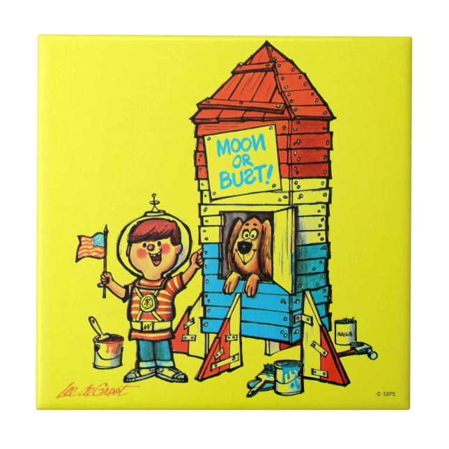 Azulejo ¡Luna o busto! (Frente)