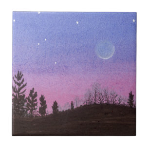 Azulejo Luna y estrellas