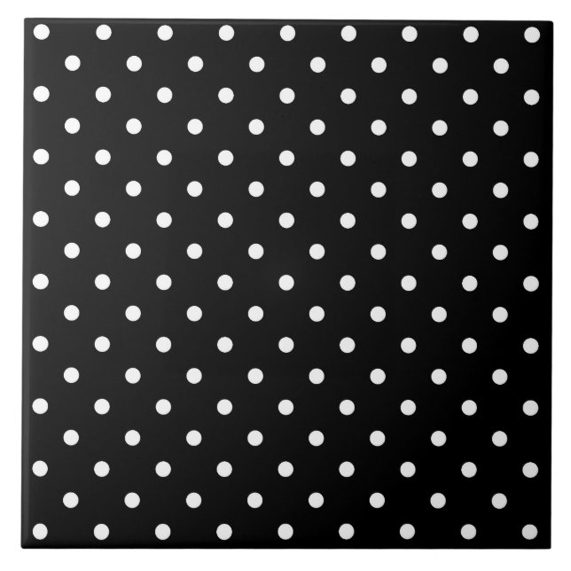 Azulejo Lunares negros y blancos (Frente)