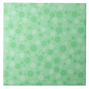 Azulejo Lunares tonos verdes retro sesenta