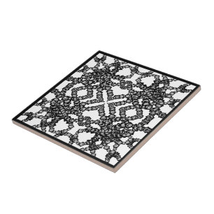 Azulejo Lunas grises con cuerdas en cajas negras Arte mode