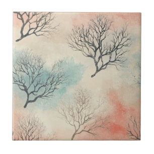Azulejo Lux Acuarela Costero Coral & Olas del Océano (5)