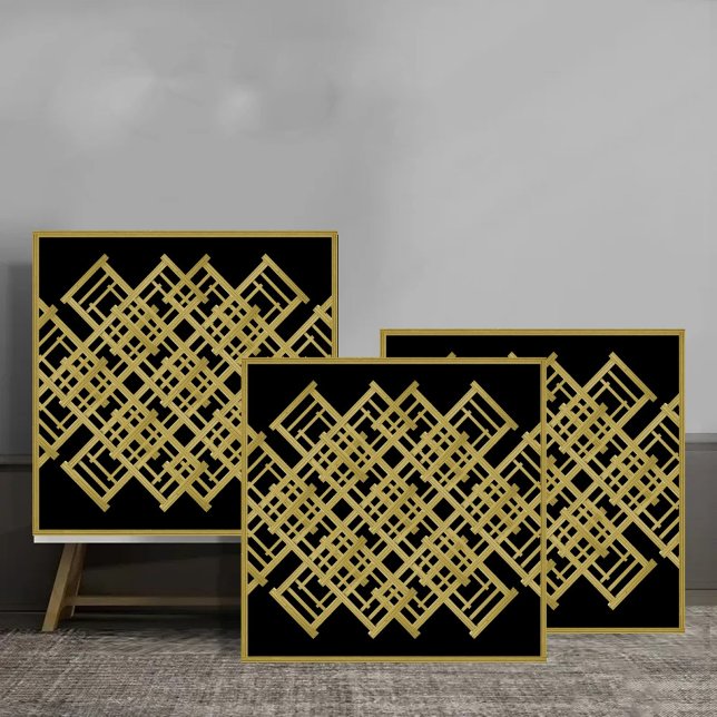 Azulejo Luxury Art Deco Geometric Gold Pattern (Subido por el creador)