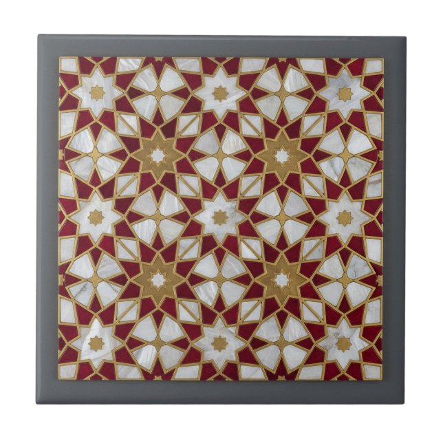 Azulejo Luxury Moroccan Zellige Mosaic Infinite Pattern  (Frente)