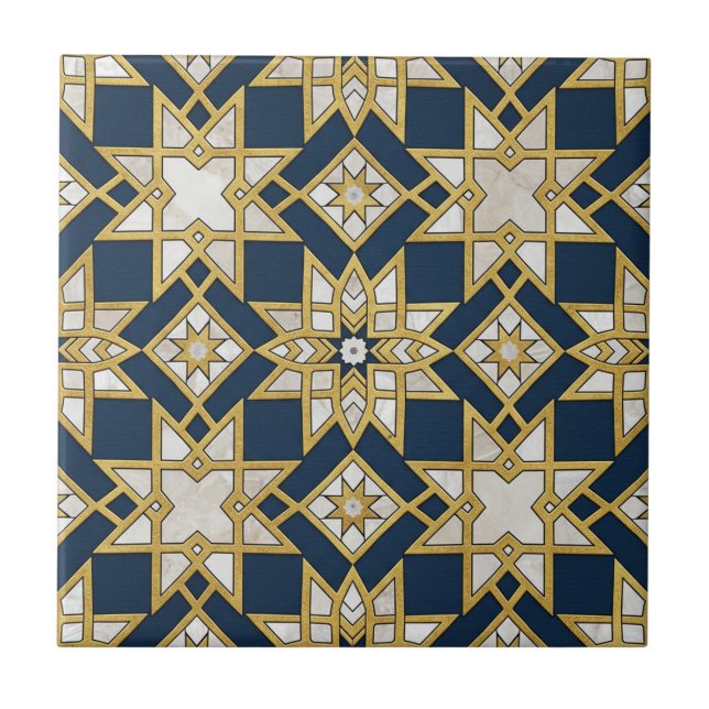Azulejo Luxury Moroccan Zellige Mosaic Seamless Pattern (Frente)