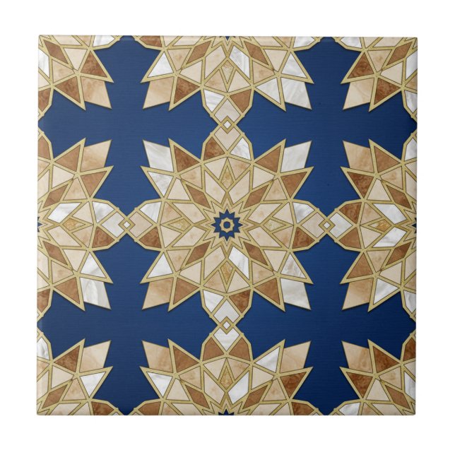 Azulejo Luxury Zellige Moroccan Mosaic Seamless Pattern  (Frente)