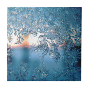 Azulejo Luz de invierno a través de vidrio de cristales de