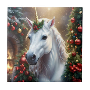 Azulejo Luz de nieve: Unicornio, el Navidad encantado