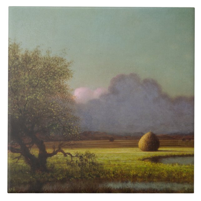 Azulejo Luz del sol y sombra: Los pantanos de Newbury (Frente)