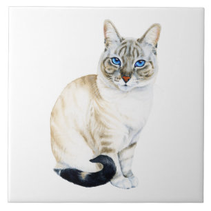 Azulejo Lynx Point Siamese Cat