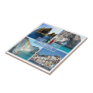 Azulejo LZO019 PONZA, Mosaico, Lacio, Italia,