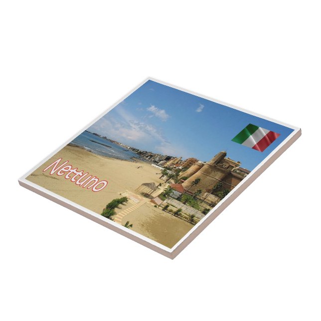 Azulejo LZO027 NETTUNO Coast, Lazio, Italia, (Lado)