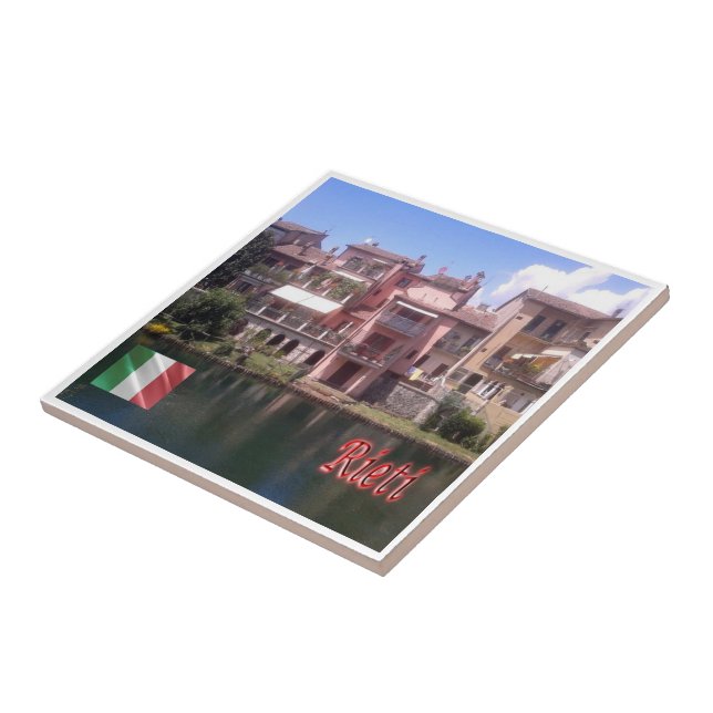 Azulejo LZO035 Casas RIETI de Rione Santa Lucía, (Lado)