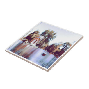 Azulejo LZO047 ROME, VILLA BORGHESE, Italia,