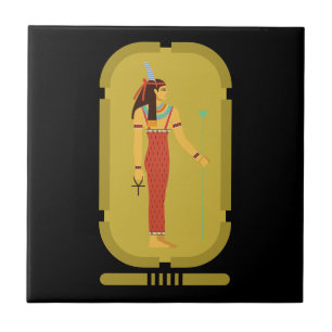 Azulejo Maat On Gold Cartouche