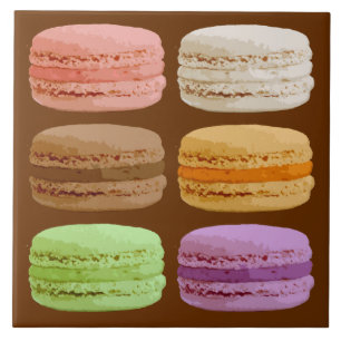 Azulejo Macarons Franceses, Pasteles Multicolores