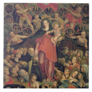 Azulejo Madonna del rosario, c.1569 (aceite en lona)