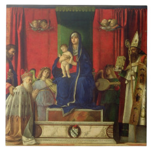 Azulejo Madonna y niño (Altarpiece de Barbarigo) 1488
