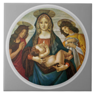 Azulejo Madonna y Niño de Botticelli