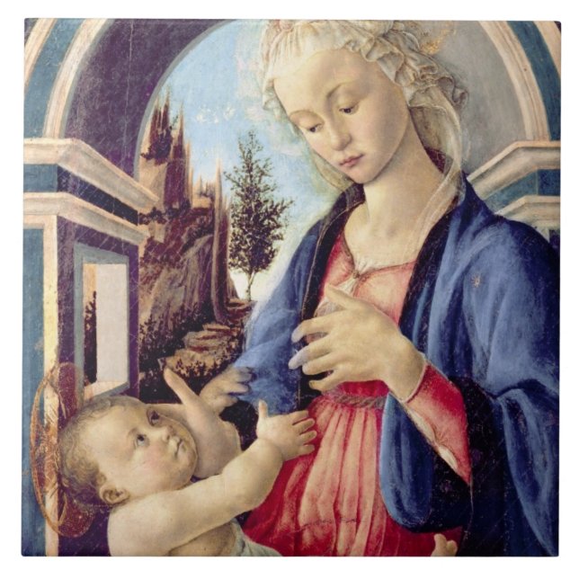 Azulejo Madonna y niño (el panel) 2 (Frente)