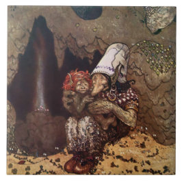 Azulejo "Madre amor" por John Bauer