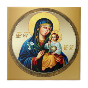 Azulejo Madre de Dios, virgen maría