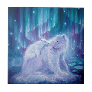 Azulejo Madre de oso polar y bebé