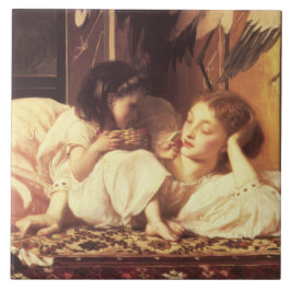 Azulejo Madre e hijo (mujer y su hija)