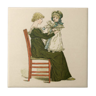 Azulejo Madre victoriana bebé Greenaway