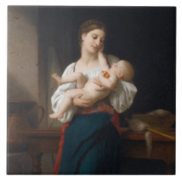 Azulejo Madre y Niño (por Bouguereau)