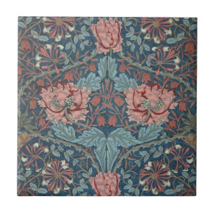 Azulejo Madreselva de William Morris, Arte de Flores Antig