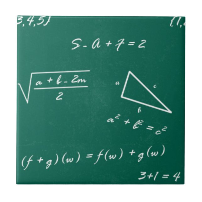 Azulejo maestro de matemáticas algebra geek (Frente)