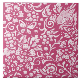 Azulejo Magenta Birs Insectos Floral Naturaleza animal de 