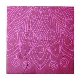 Azulejo Magenta Mandala Zen Espíritu de mente corporal rús