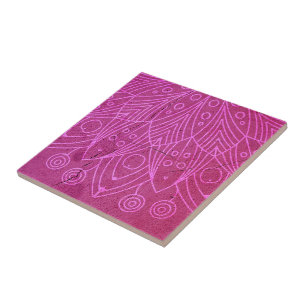 Azulejo Magenta Mandala Zen Espíritu de mente corporal rús