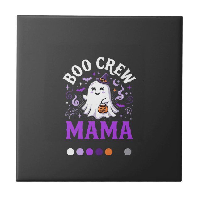 Azulejo Magia de Mamá Boo de Halloween (Frente)