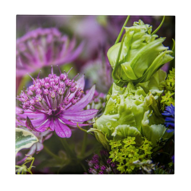 Azulejo Magia exquisita de las flores #1 (Frente)