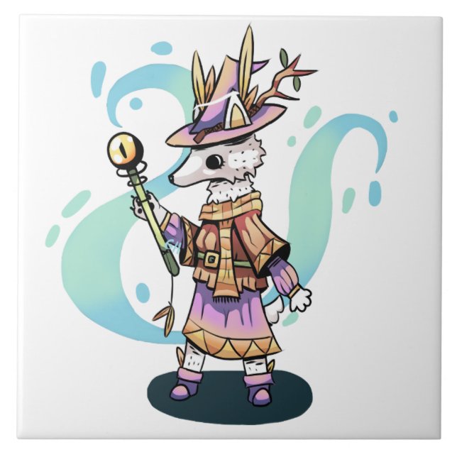 Azulejo Magical wolf (Frente)