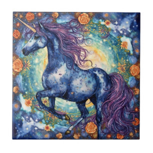 Azulejo Mágico Unicornio Azul