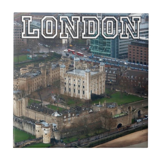 Azulejo ¡Magnífico! Torre de Londres Reino Unido (Frente)