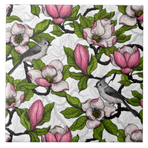 Azulejo Magnolia floreciente