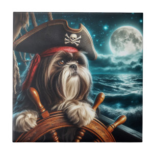 Azulejo Magnum el mosaico del pirata Shih Tzu