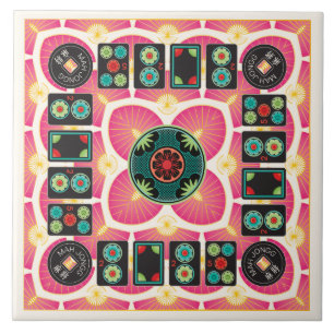 Azulejo Mah Jongg Fan 2025 Tile Cerámico