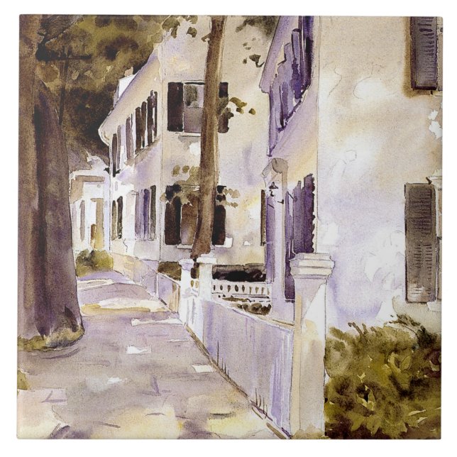 Azulejo Main Street, Nantucket, arte fino, (Frente)