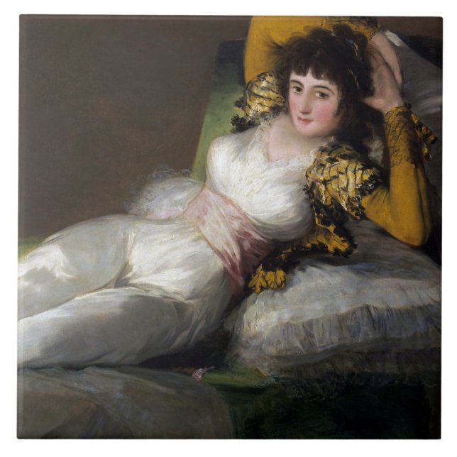 Azulejo Maja de tela (Belleza femenina ventilado) (Frente)