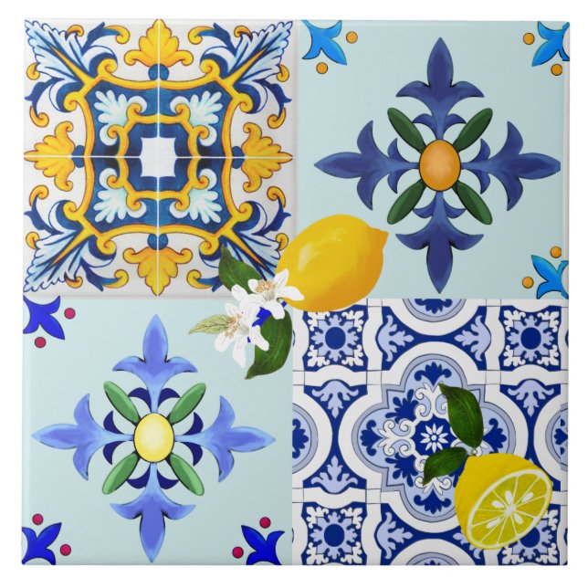 Azulejo Majólica, estilo mediterráneo  (Frente)